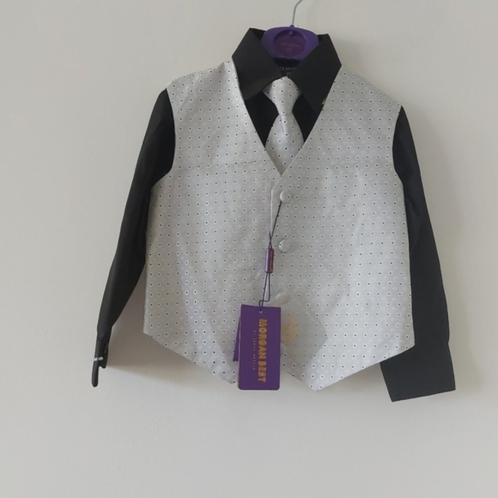 James Morgan 3T set, shirt, tie, vest set nwt